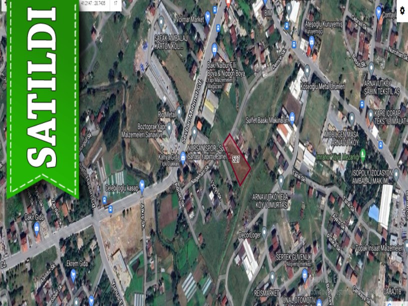 Arnavutköy İmrahorda Satılık Arsa , 300 m2 İmarlı Merkezde 
