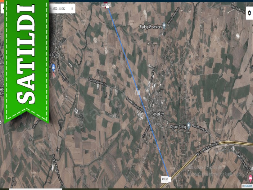 Silivri Fenerköyde Satılık Arsa , 2 Dönüm Hisseli 