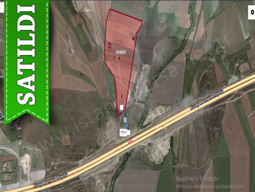Çatalca İzzettinde Satılık Arsa , 325 M2 Hisseli Yolu Var
