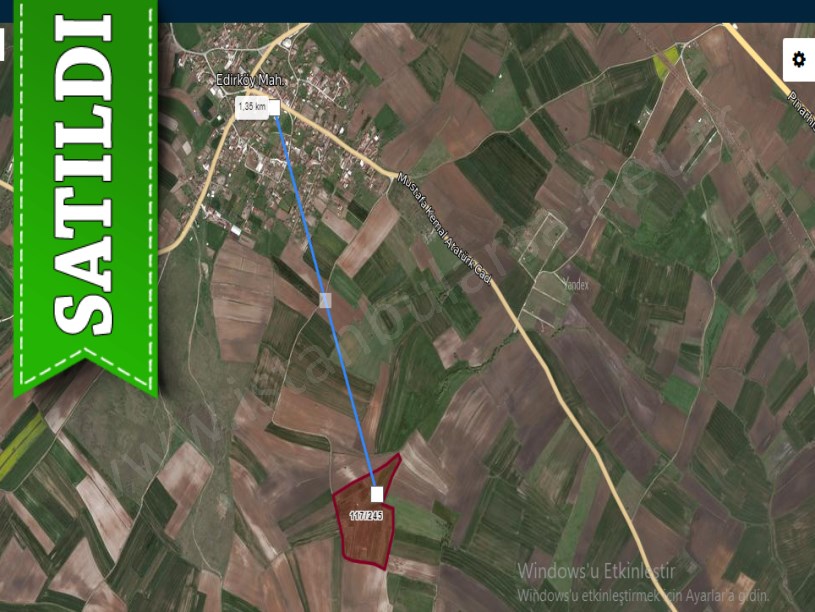 Tekirdağ Saray Edirköyde Satılık Arsa , 1,180 M2 Yolu Var Çaplı 