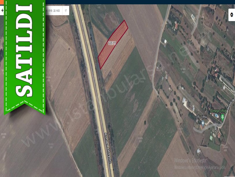 Silivri Seymende Satılık Arsa , 291 M2 Hisseli Otoyola Cephe 