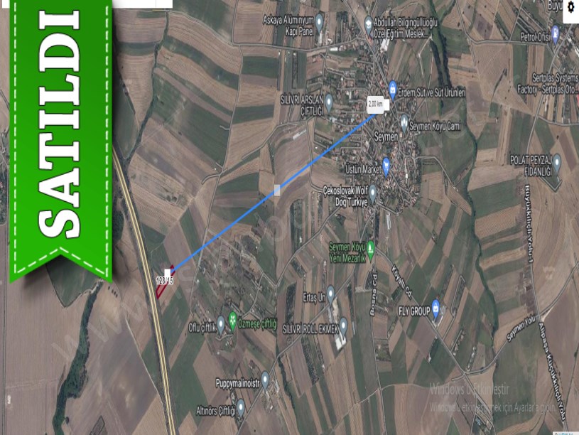 Silivri Seymende Satılık Arsa , 291 M2 Hisseli Otoyola Cephe 