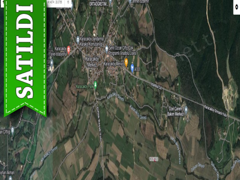 Çatalca Karacaköyde Satılık Arsa , 857 m2 Müstakil Yolu Var