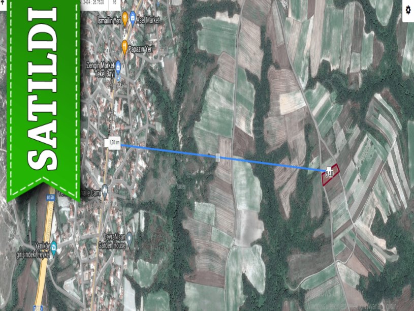 Edirne  Uzunköprü Yeniköy Mah. Satılık Arsa , 262 M2  Yolu var Hisseli 