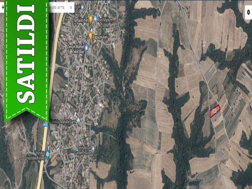 Edirne  Uzunköprü Yeniköy Mah. Satılık Arsa , 262 M2  Yolu var Hisseli 