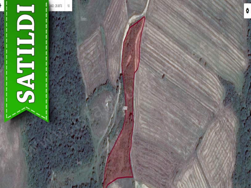 Edirne  Uzunköprü Sazlımalkoç Köyünde Satılık Arsa , 550 M2 Yolu Var Hisseli 