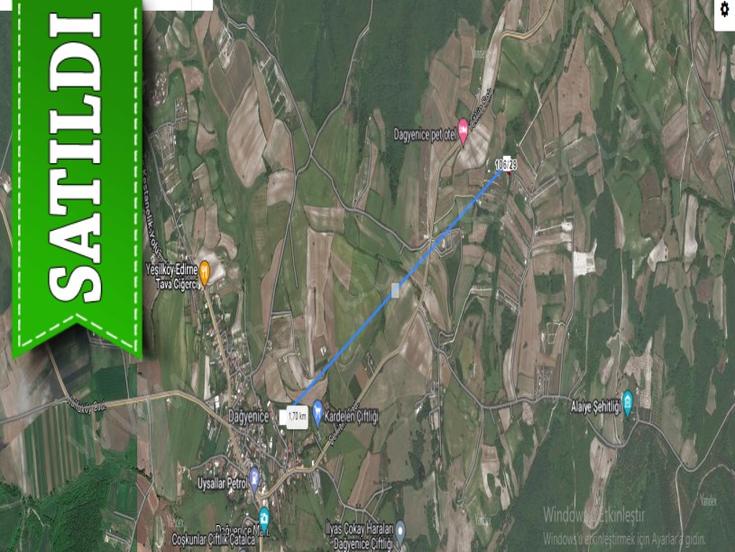Çatalca Dağyenicede Satılık  Arsa , 248 M2 Çevrili Çaplı Yolu Var
