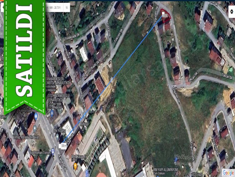  Arnavutköy NeneHatun Mah. Satılık Arsa , 300 M2 Müstakil 3 Kat İmarlı