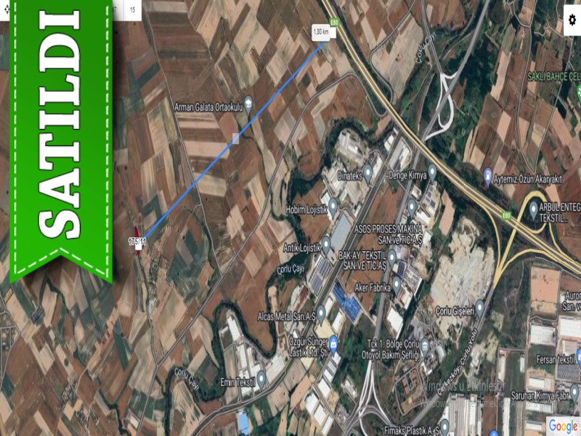 Tekirdağ Ergene Yulaflı Satılık Tarla , 1,553 m2 Yolu Var Evlerin Yakını