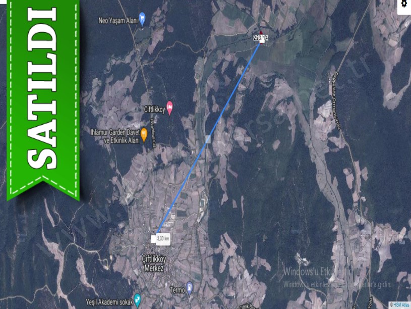 Çatalca Çiftlikköyde Satılık Arsa , 225 M2 Çaplı Yolu Var