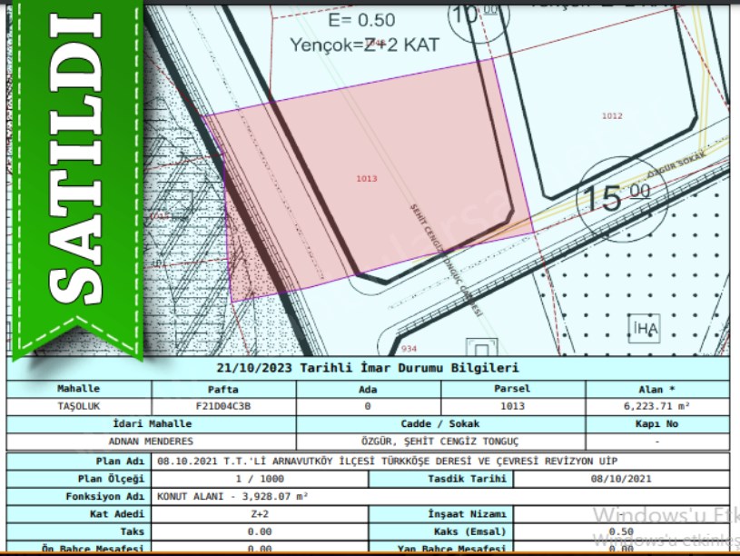 Arnavutköy Taşolukta Satılık Arsa , 206 M2 İmarlı Merkezde