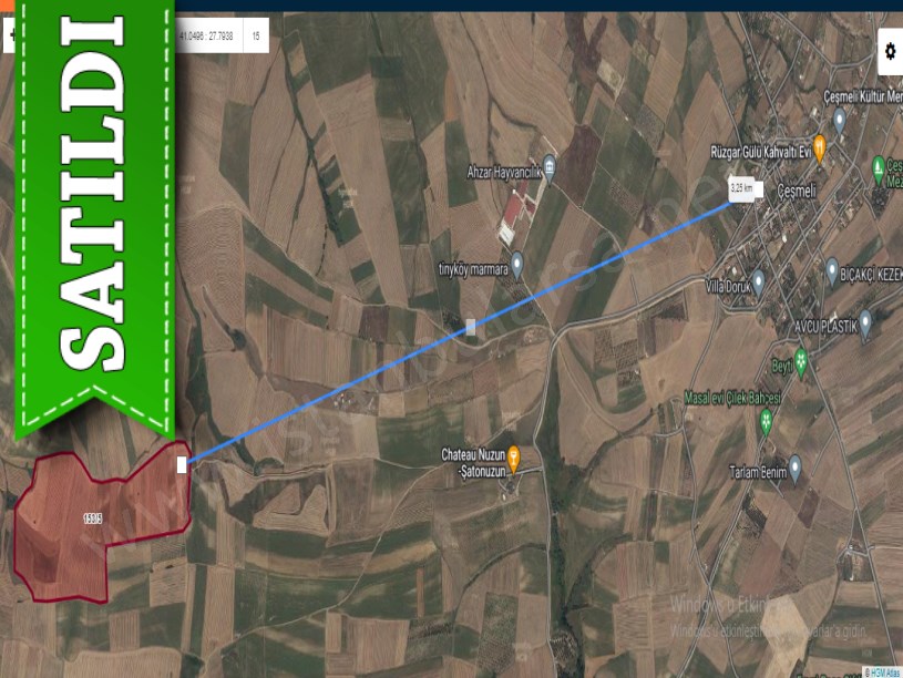 Tekirdağ Marmaraereğli Çeşmeli Mah Satılık Arsa , 202 m2 Yolu Var Hisseli 