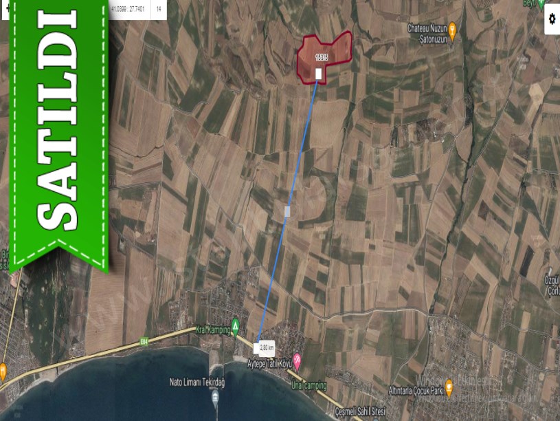 Tekirdağ Marmaraereğli Çeşmeli Mah Satılık Arsa , 202 m2 Yolu Var Hisseli 