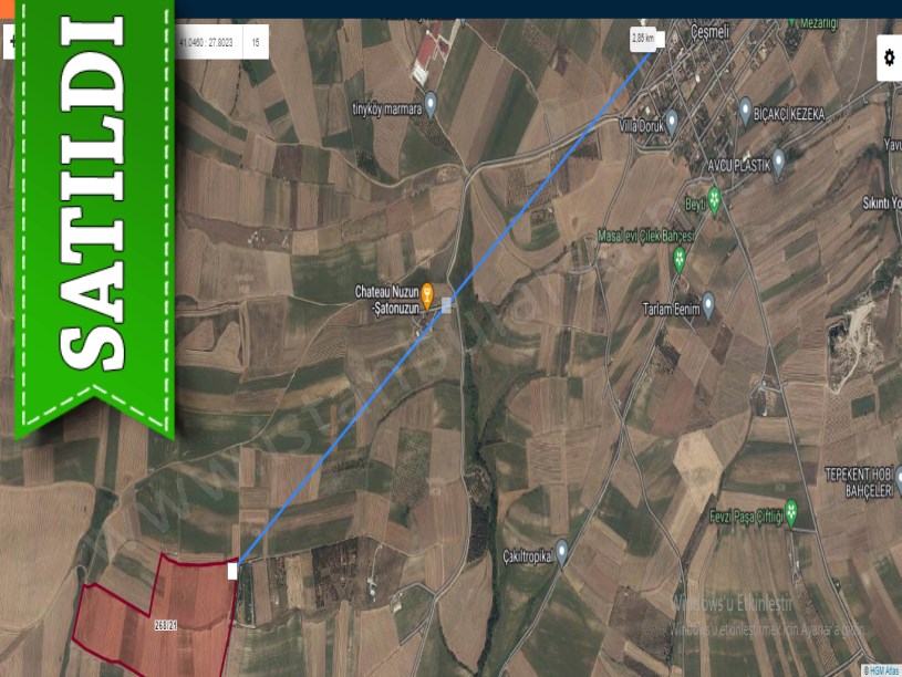 Tekirdağ Marmaraereğli Çeşmeli Mah Satılık Arsa , 182 m2 Yolu Var Evlerin Yakını 