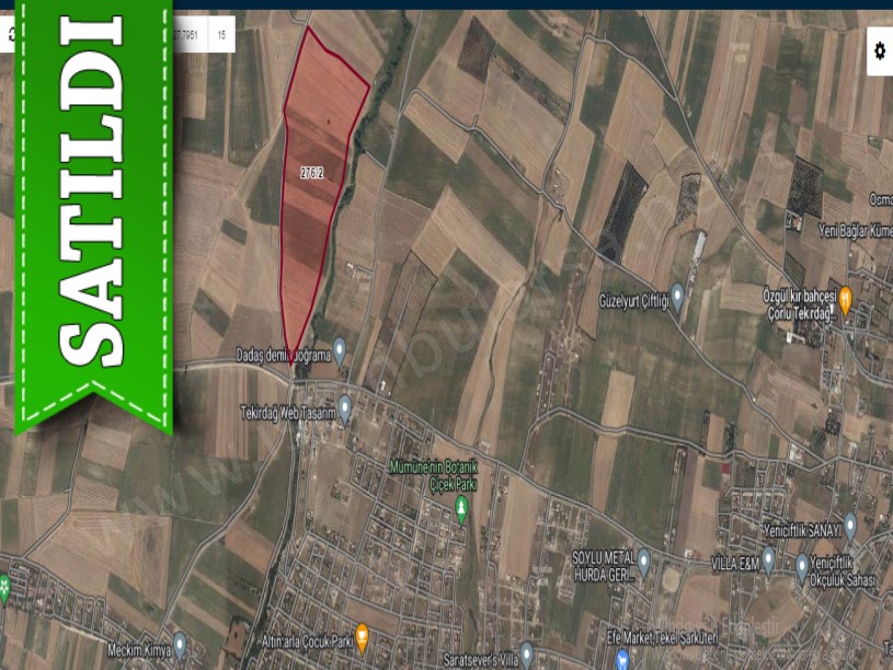 Tekirdağ Marmaraereğli Çeşmeli Mah Satılık Arsa , 260 m2 Merkezde Hisseli 