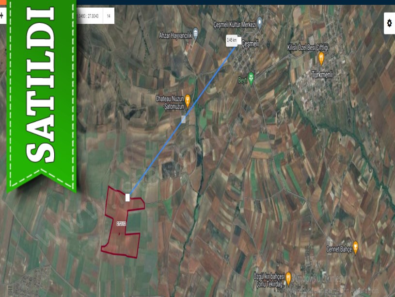 Tekirdağ Marmaraereğli Çeşmeli Mah Satılık Arsa , 241 m2 Yolu Var Hisseli 