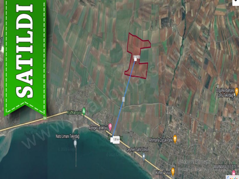 Tekirdağ Marmaraereğli Çeşmeli Mah Satılık Arsa , 241 m2 Yolu Var Hisseli 
