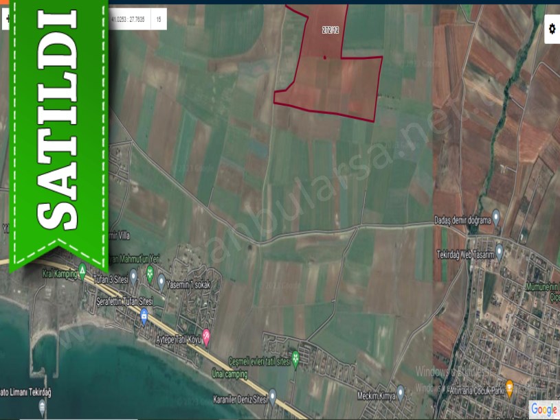 Tekirdağ Marmaraereğli Çeşmeli Mah Satılık Arsa , 241 m2 Yolu Var Hisseli 