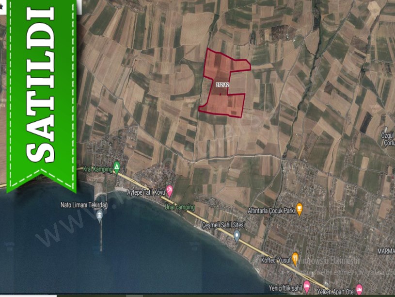 Tekirdağ Marmaraereğli Çeşmeli Mah Satılık Arsa , 241 m2 Yolu Var Hisseli 