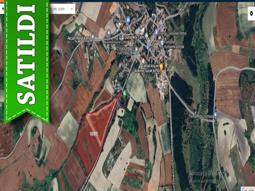 Arnavutköy Dursunköyde Satılık Arsa , 5,044 m2 Cadde Cephe Hisseli 