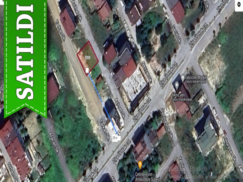Arnavutköy Çardaktepede Satılık Arsa , 254 M2 Müstakil İmarlı İfrazlı