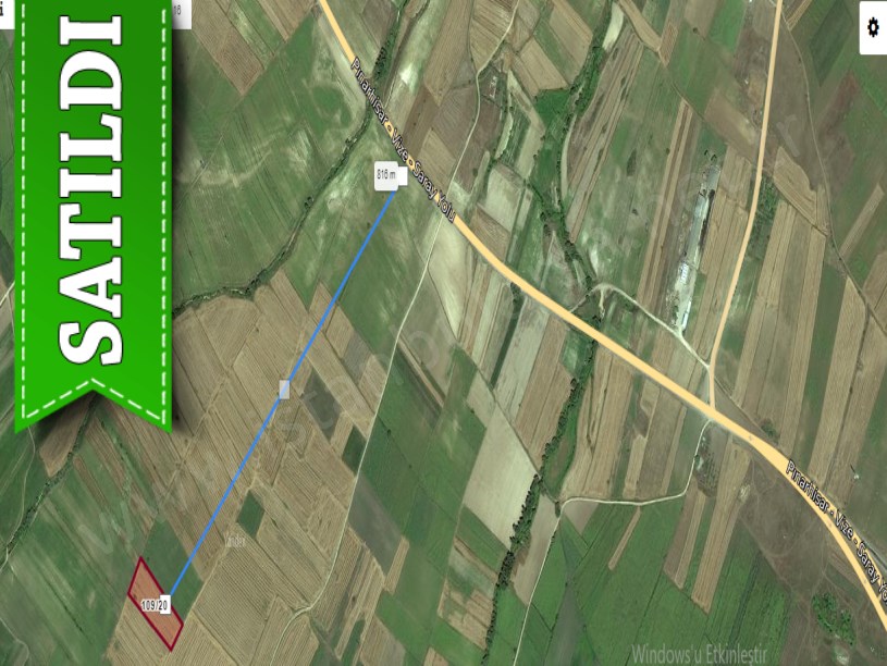 Kırklareli Vize Evrenlide Satılık Arsa , 632 m2 Hisseli