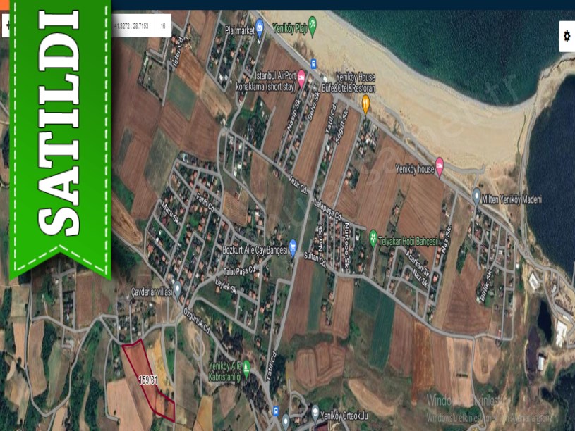Arnavutköy Yeniköyde Satılık Arsa , 670 M2 Yolu Var Merkezde Hisseli