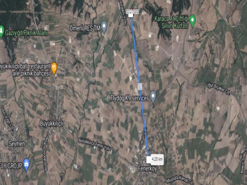 Silivri Fenerköyde Satılık Arsa , 244 m2 Çaplı Yolu Var 