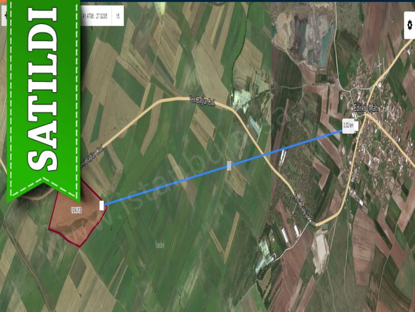 Tekirdağ Saray Edirköyde Satılık Arsa , 567 m2 Cadde Cephe