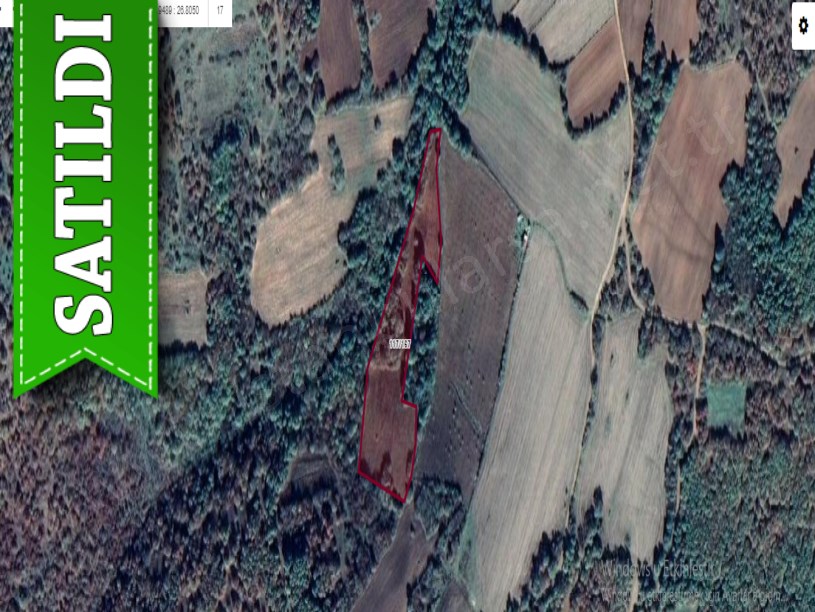 Edirne Lalapaşa Kalkansöğüt Köyü  Satılık Tarla , 13,292 m2 Müstakil Yolu Var