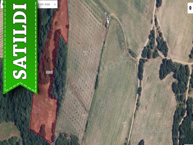 Edirne Lalapaşa Kalkansöğüt Köyü  Satılık Tarla , 13,292 m2 Müstakil Yolu Var