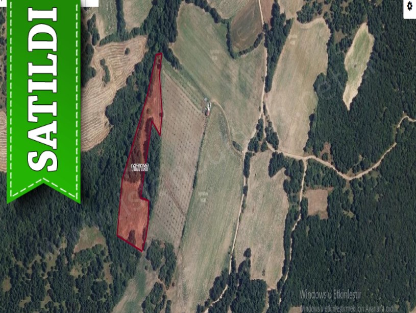 Edirne Lalapaşa Kalkansöğüt Köyü  Satılık Tarla , 13,292 m2 Müstakil Yolu Var