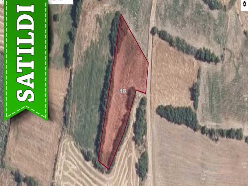 Edirne Lalapaşa Küçünlü Köyünde Satılık Tarla , 2,578 m2 Resmi Yola Cephe