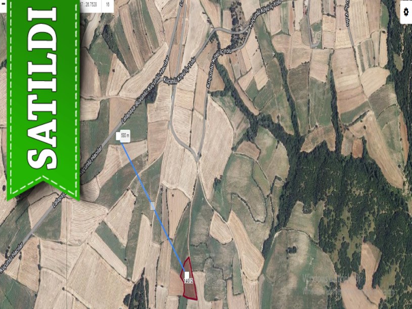 Edirne Lalapaşa Küçünlü Köyünde Satılık Tarla , 2,477 M2 Resmi Yolu Var Müstakil 