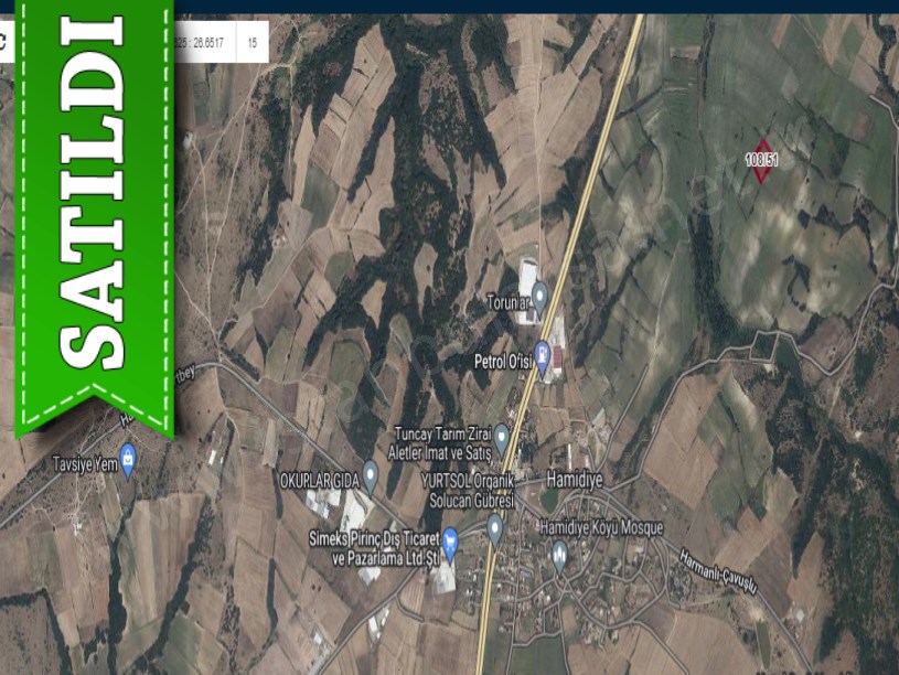 Edirne Uzunköprü Hamidiye Köyünde Satılık Arsa , 242 m2 Hisseli