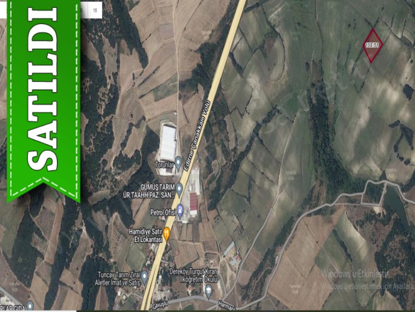 Edirne Uzunköprü Hamidiye Köyünde Satılık Arsa , 242 m2 Hisseli