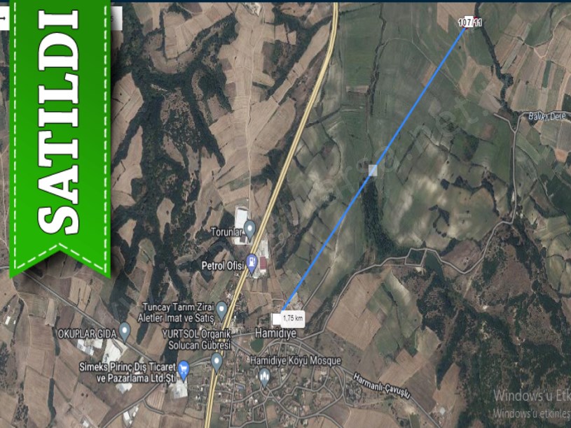 Edirne Uzunköprü Hamidiye Köyünde Satılık Arsa , 175 M2 Hisseli