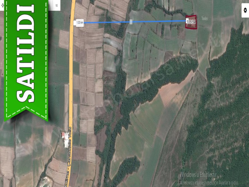 Edirne Uzunköprü Hamidiye Köyünde Satılık Arsa , 193 M2 Yolu Var Hisseli