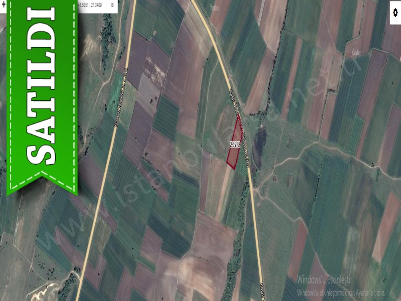 Kırklareli Babaeski Karahalil Köyünde Satılık Tarla , 6,942 m2 Müstakil Asfalt Cephe