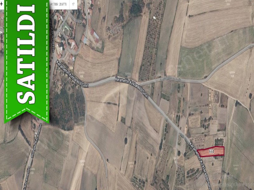 Edirne Süloğlu Keramettin Köyü Satılık Tarla , 2,140 m2 Asfalt Cephe Müstakil
