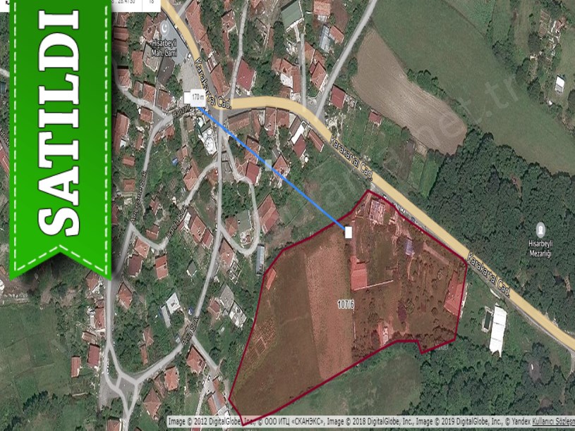 Çatalca Hisarbeylide Satılık Arsa , 350 M2 Cadde Cephe Merkezde 