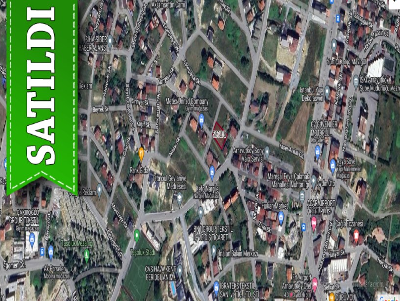 Arnavutköy Taşolukta Satılık Arsa , 119 M2 Şehir Merkezinde Hisseli