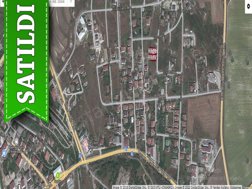 Arnavutköy Hadımköyde Satılık Arsa , 1,040 M2 6 Kat İmarlı Merkezde Müstakil