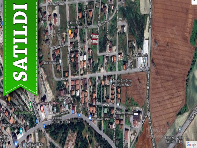 Arnavutköy Hadımköyde Satılık Arsa , 1,040 M2 6 Kat İmarlı Merkezde Müstakil