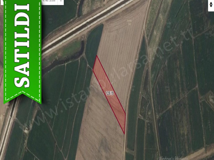 Edirne İpsala Kocahıdır Köyünde Satılık Tarla , 2, 646 m2 Müstakil Yolu Var