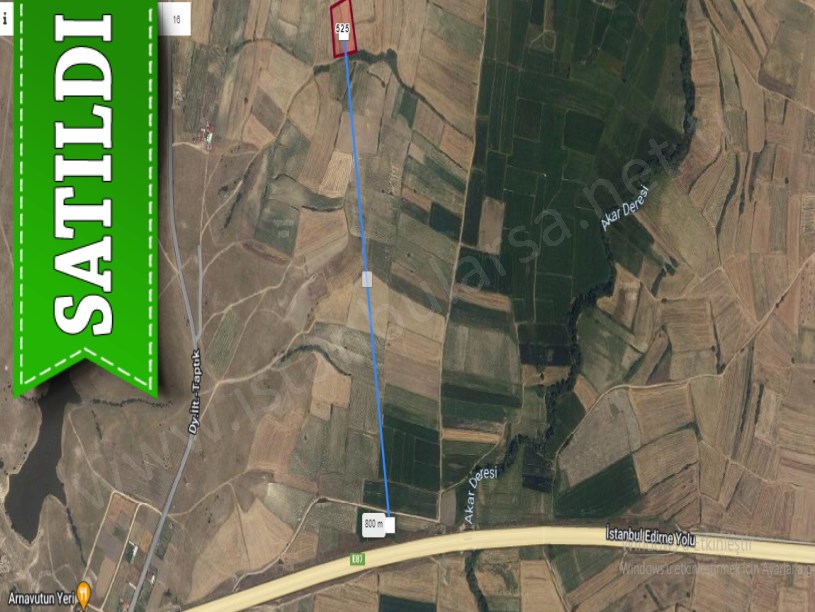 Edirne Havsa Necatiye Köyü  Satılık Arsa , 2,250 M2 Hisseli 