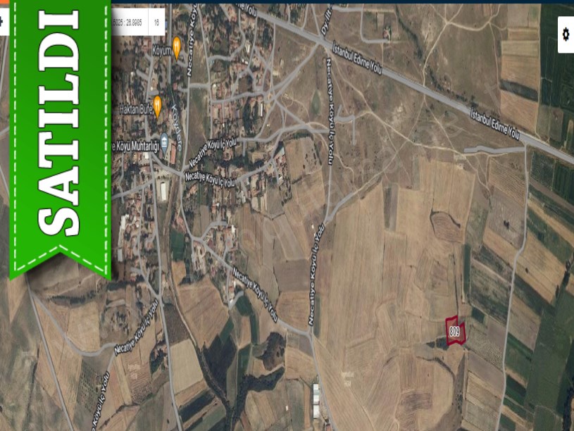  Edirne Havsa Necatiye Köyü  Satılık Arsa , 1,500 M2 Yolu Var Hisseli 