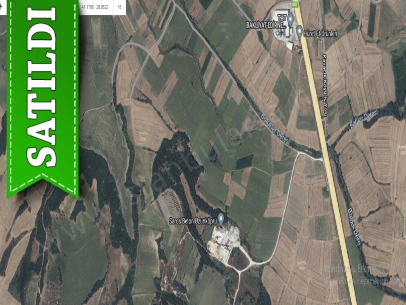 Edirne Uzunköprü Kavacık Köyünde Satılık Arsa , 1,800 m2 Hisseli  