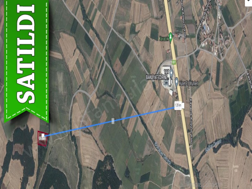 Edirne Uzunköprü Kavacık Köyünde Satılık Arsa , 1,800 m2 Hisseli  