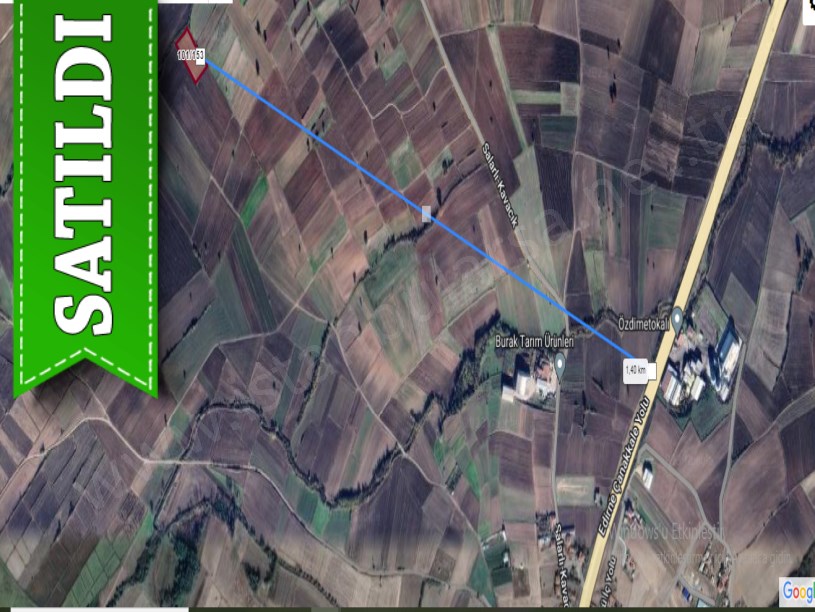 Edirne Uzunköprü Kavacık Köyünde Satılık Arsa , 1,066 M2 Hisseli 